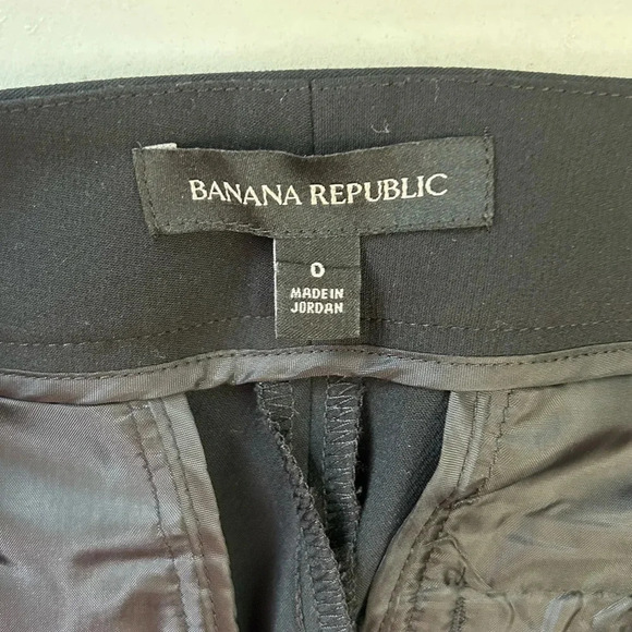 Banana Republic Pants High Rise Cropped  Flare Trousers Black Size 0 NWOT - Picture 9 of 16
